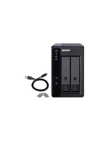 QNAP TR-004U 4-Bay Rackmount USB 3.2 Gen 1 RAID Expansion Enclosure with U.2 NVMe SSD and 2.5GbE Ports
