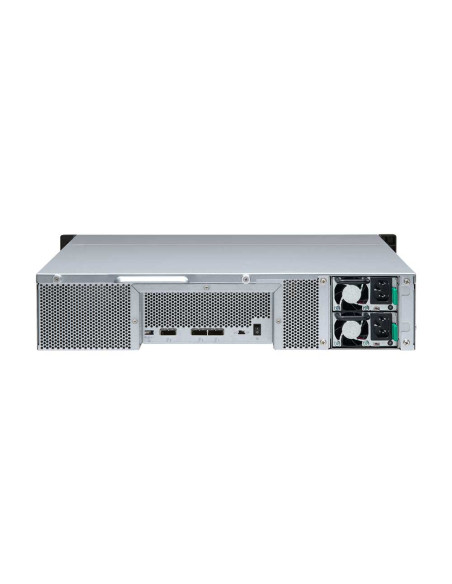 QNAP TL-R1200S-RP 12-Bay Rackmount SATA 6Gb/s JBOD Storage Enclosure with U.2 NVMe SSD and 10GbE SFP+ Ports