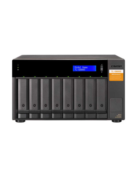 QNAP TL-D800S 8-Bay Desktop SATA 6Gb/s JBOD Storage Enclosure with U.2 NVMe SSD and 10GbE SFP+ Ports