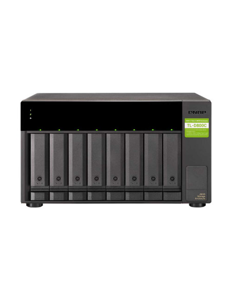 QNAP TL-D800C 8-Bay Desktop SATA 6Gb/s JBOD Storage Enclosure with U.2 NVMe SSD and 10GbE SFP+ Ports