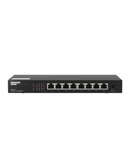 QNAP QSW-1108-8T 8-Port Unmanaged 2.5GbE Network Switch with U.2 NVMe SSD and 10GbE SFP+ Ports