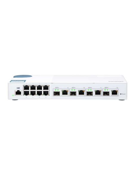 QNAP QSW-M408-4C 12-Port 10GbE Layer 2 Web Managed Switch with SFP+/RJ45 Combo Ports