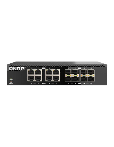 QNAP QSW-M3216R-8S8T Half-Width Rackmount 10GbE...