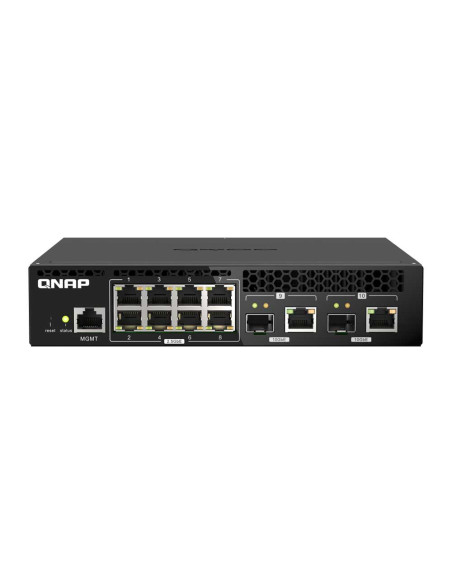 QNAP QSW-M2108R-2C Half-Width Rackmount 10GbE Layer 2 Managed Switch with SFP+/RJ45 Combo Ports