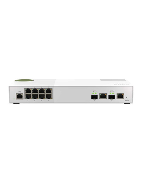 QNAP QSW-M2108-2C Desktop 10GbE Layer 2 Managed Switch with SFP+/RJ45 Combo Ports