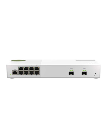 QNAP QSW-M2108-2S Desktop 10GbE Layer 2 Managed Switch with SFP+/RJ45 Combo Ports