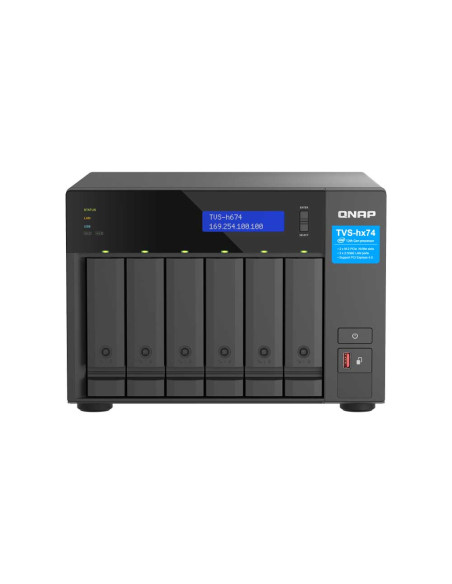 QNAP TVS-h674-i3-16G 8-Bay NAS with 12th Gen Intel® Core™ i3 Twelve-core Processor and Dual 2.5GbE Ports