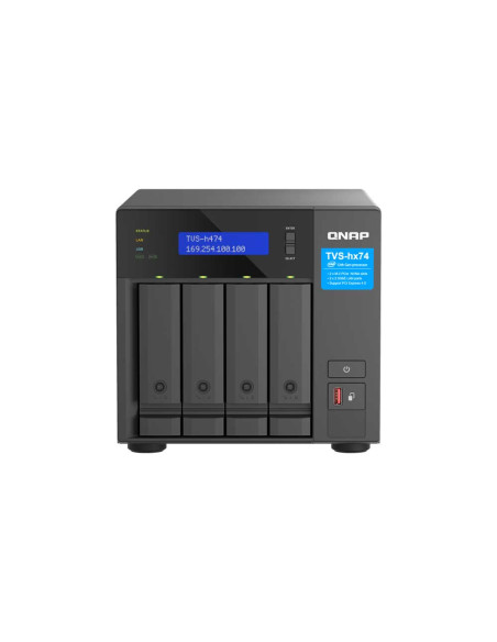 QNAP TVS-h474-PT-8G 4-Bay NAS with Intel® Pentium® Gold Dual-core Processor and Dual 2.5GbE Ports