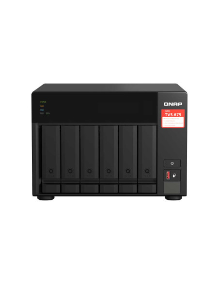 QNAP TVS-675-8G 6-Bay NAS with Zhaoxin KX-U6580 8-Core Processor, M.2 SSD and 2.5GbE Ports