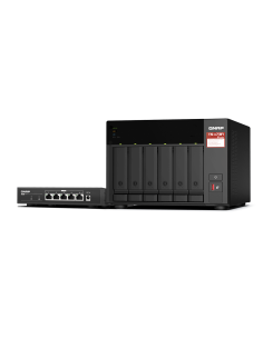 QNAP TS-673A-SW5T 6-Bay NAS with AMD Ryzen V1500B...