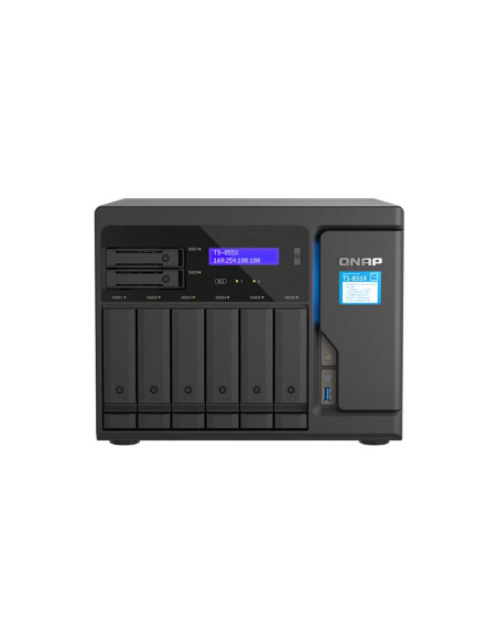 QNAP TS-855X-8G 8-Bay NAS with Intel Atom C5125 8-Core Processor, U.2 NVMe SSD, 10GbE and 2.5GbE Ports